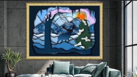 Draw papercut style painting in procreate