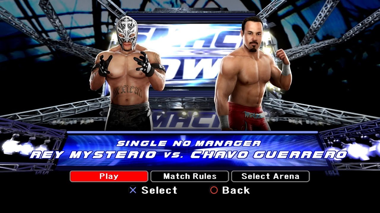 WWE SmackDown VS Raw 2008 PS3 - Rey Mysterio VS Chavo Guerrero [2K