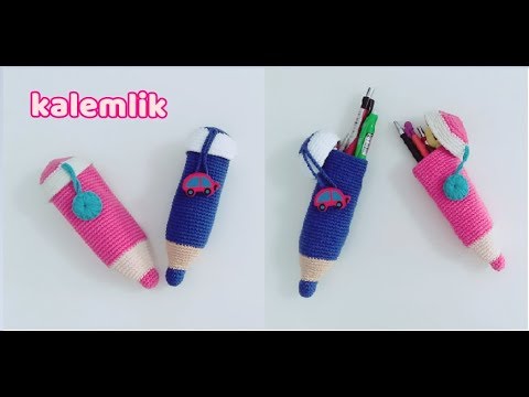 Amigurumi (Tığ İşi) Kalemlik Yapımı - TEK PARÇA FULL