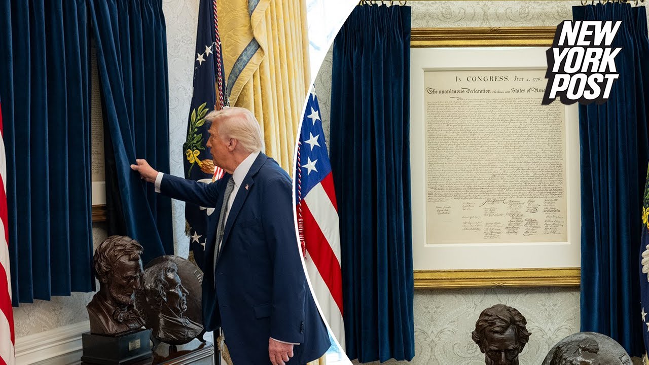 Is The Real Declaration Of Independence Hanging In The Oval Office
