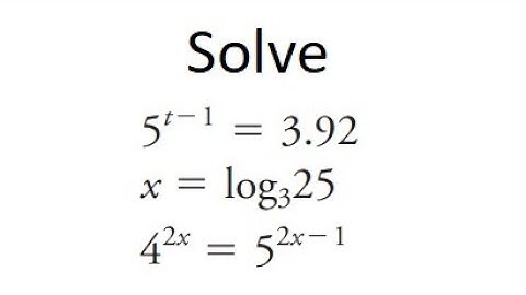 Grade 12 Advanced Functions - Solving exponential equations (ch 8.5)