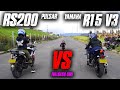 R15 VS RS200 Batalla a Muerte Drag Race