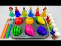 Satisfying Video I How to make Princess Lolipops in to Heart Pool AND Rainbow Painted Cutting ASMR