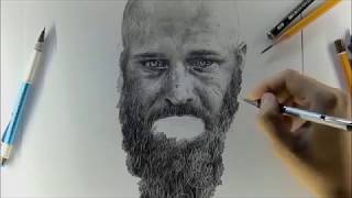 ART Vikings Ragnar Lothbrok Pencils DRAWING рисунок