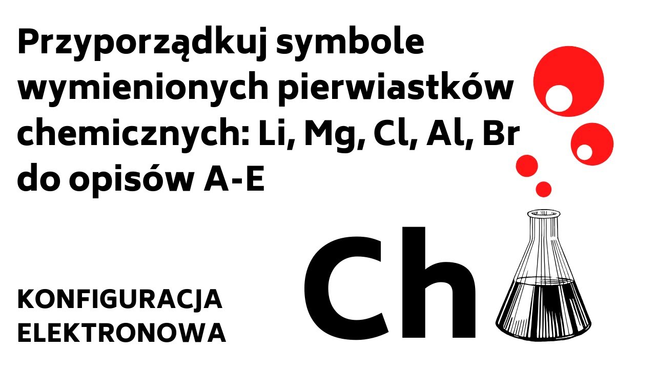Przyporządkuj symbole wymienionych pierwiastków chemicznych: Li, Mg, Cl