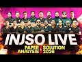 INJSO Live Paper Analysis🔥 INJSO 2026