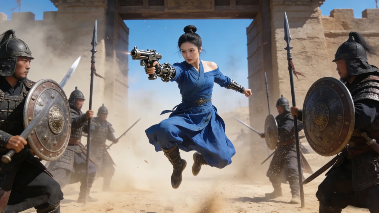 女特穿越打架現場，危急時刻一槍救下被追殺的王爺 💗#中国电视剧 #劇情 #懸疑 #犯罪 #中國功夫  #特種兵 #特務 #爱情 #槍戰 #古裝 #中國功夫 #少林功夫 #武侠片