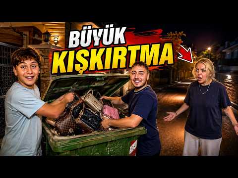 ANNEME BÜYÜK KIŞKIRTMA !! ÇANTALARINI ÇÖPE ATTIK