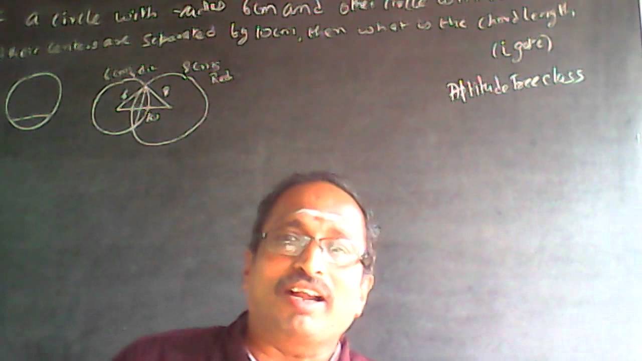 Quantitative Aptitude Geometry Chord Triangle Circle iGate CBSE X aditi rao