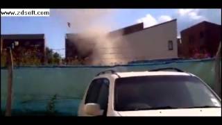 Mini tornado hits Glasgow car park