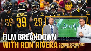 Film Breakdown with Ron Rivera | Defensive Coverages and Young Talent | Washington Commanders