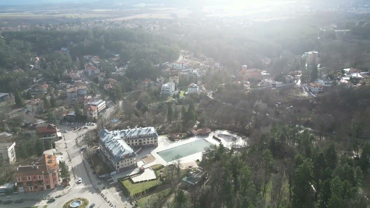 Drone flight over Bankya Bulgaria