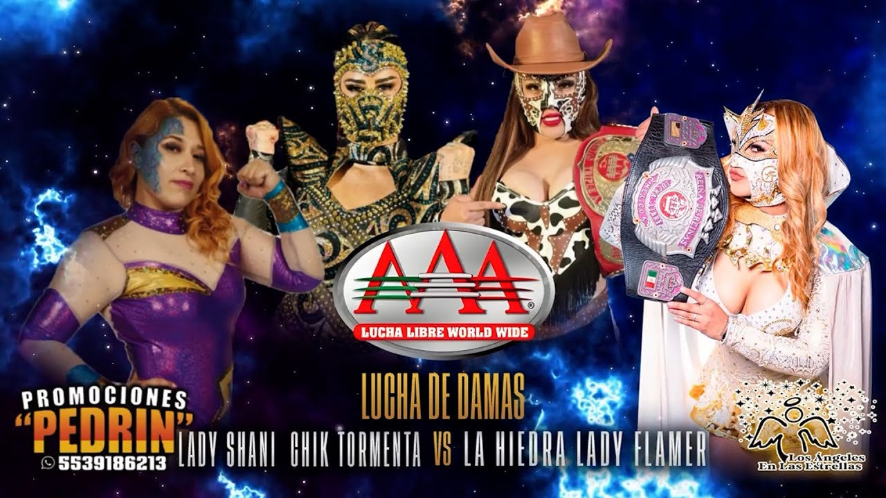 Chik Tormenta y Lady Shani vs Las Toxicas: Flammer y La Hiedra | Promociones Pedrín | Lucha completa