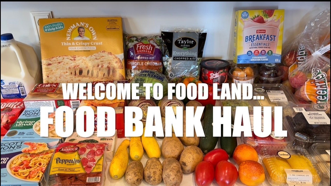 Food Bank Haul #197 - WELCOME TO FOOD LAND #foodbankhaul  #foodpantryhaul #dumpsterdiving #donations