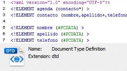 Creación de un DTD para un XML con ejemplo (Tutorial Informática - Memoria)