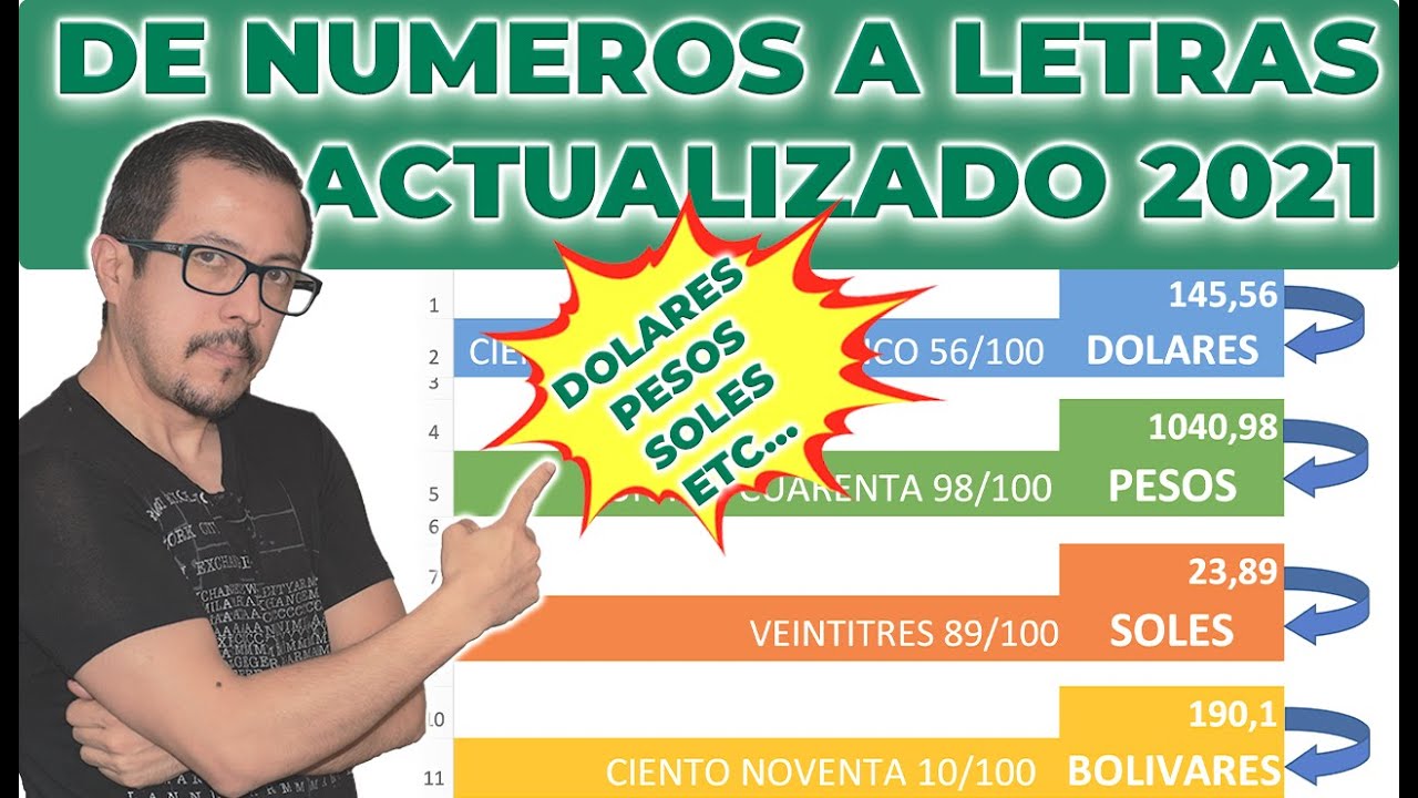 Como #CONVERTIR #NUMEROS A #LETRAS en cualquier #TIPO DE #MONEDA... #