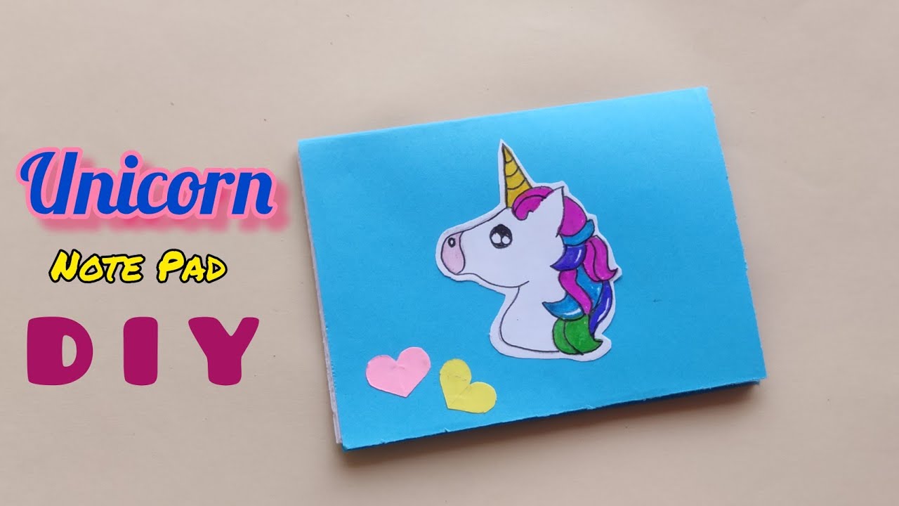 DIY Unicorn Note pad✨🌼 Titli'S Arts & Crafts 🌸Easy Ideas ✨