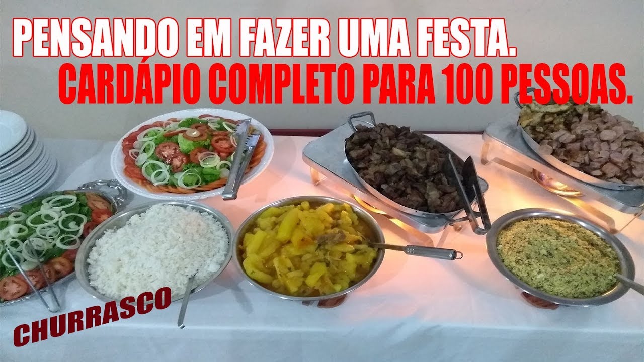 CHURRASCO COMPLETO 100 PESSOAS – RECEITAS DA ROSA