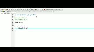 comma operator in c
