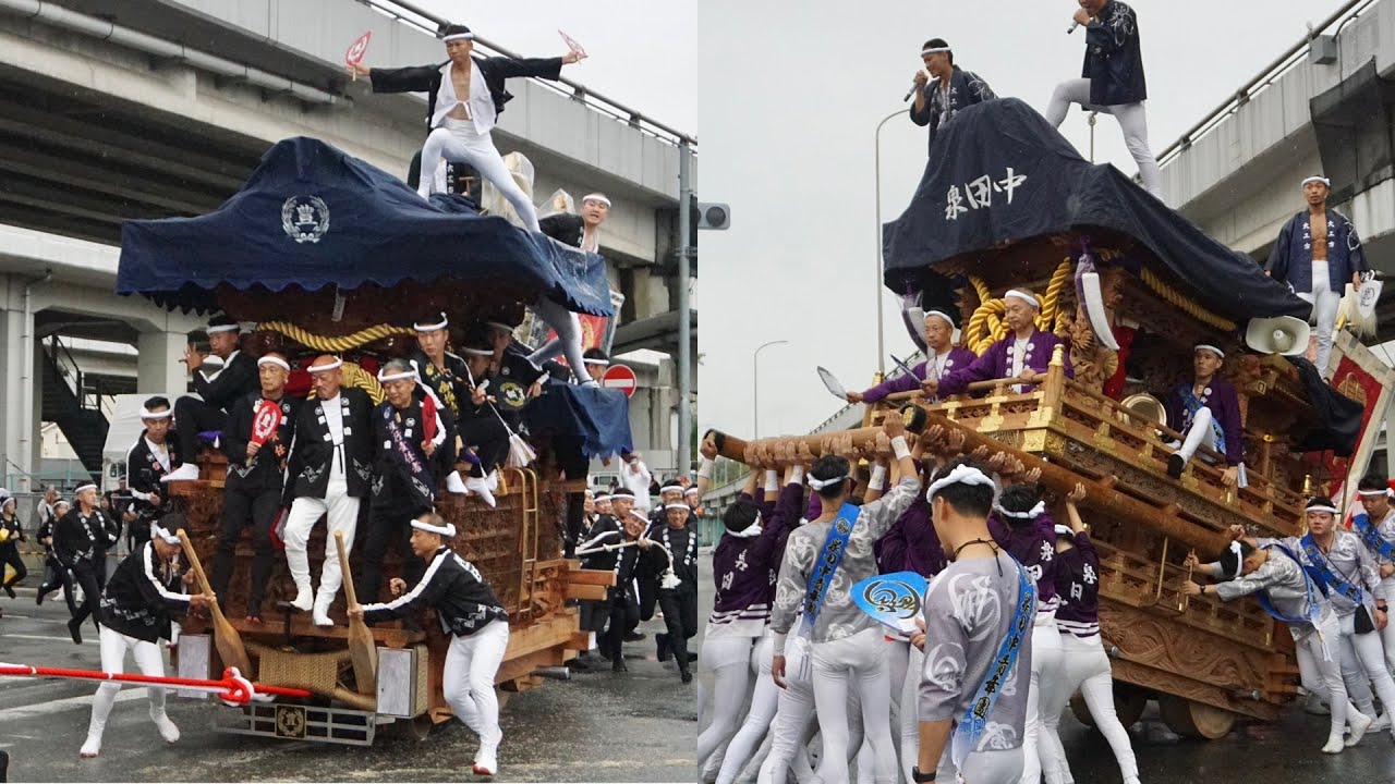 R7.10.4 NTT前周回 曳き出し 上神谷地区・美福連合 やりまわし