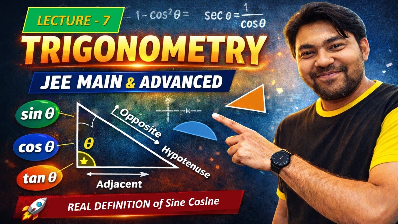 Lecture 7 | Trigonometry Real Definition of Sin & Cos | JEE Main & Advanced | Class 10–11