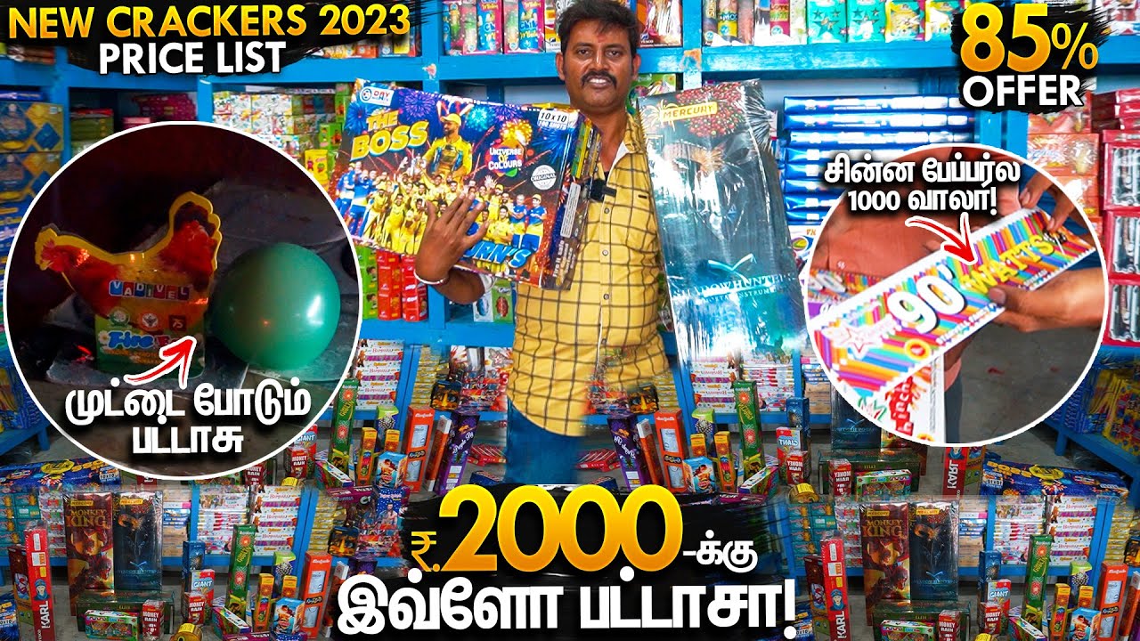 💥இப்படி கூட பட்டாசு இருக்கா🧨 | Diwali Crackers Shopping Unboxing, Testing, Price List 2023