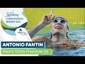 Antonio Fantin Breaks His Own Mark And Sets A New WR Men S 100m Freestyle S6 Final
