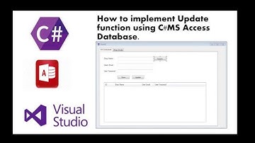 C# (Tagalog) Update function using C# and MS Access Database Part 4