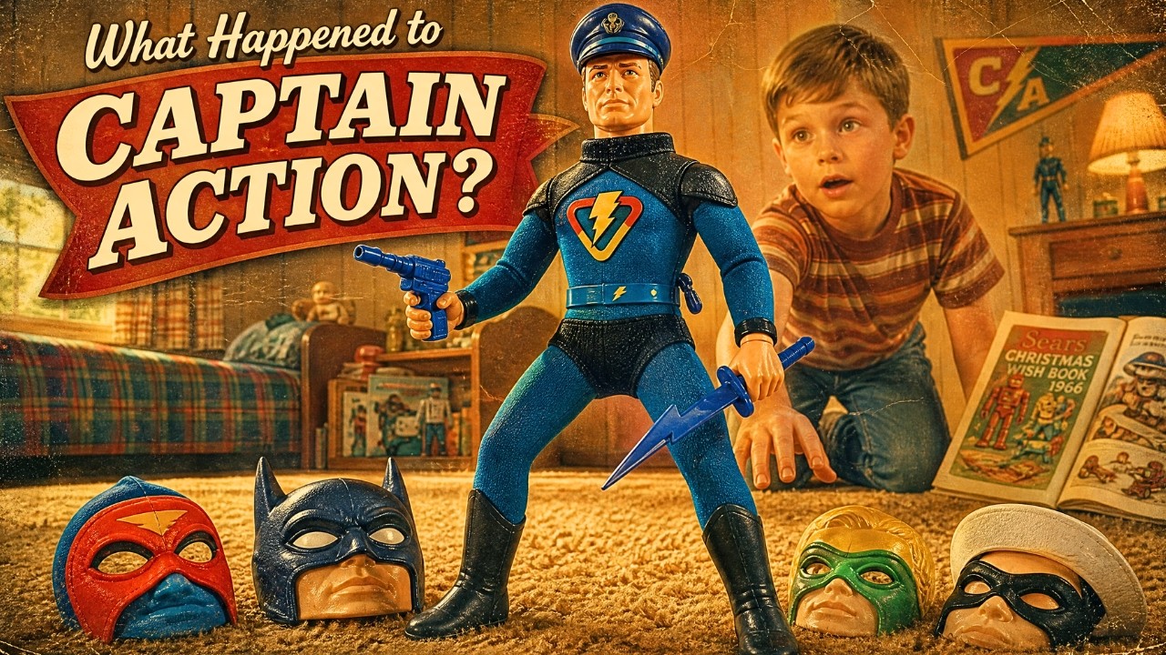 In 1966, a toy appeared that let a boy turn one figure into Superman, Batman, or Captain America simply by snapping on a different mask. The Sears Chr...