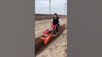Single-wheel ditching machine 200 sent to home diesel micro tillage machine.😱