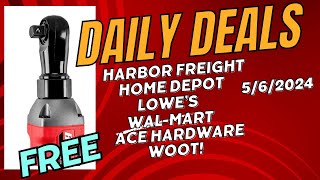 Best Tool Deals at Harbor Freight Amazon Home Depot Lowe's Ace Hardware and Woot!