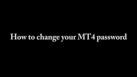 How to change your password on MetaTrader 4 (MT4)