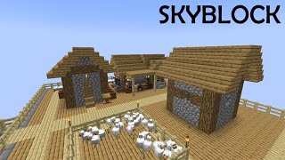 Creating a village by playing on a newer version! (Skyblock - Episode 5)