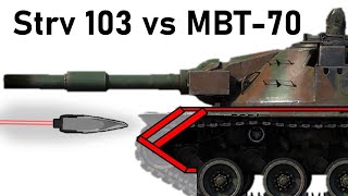 Strv-103 vs MBT-70 | 105mm Slpprj m/66 APDS vs Spaced Armour | L52 Armour Piercing Simulation