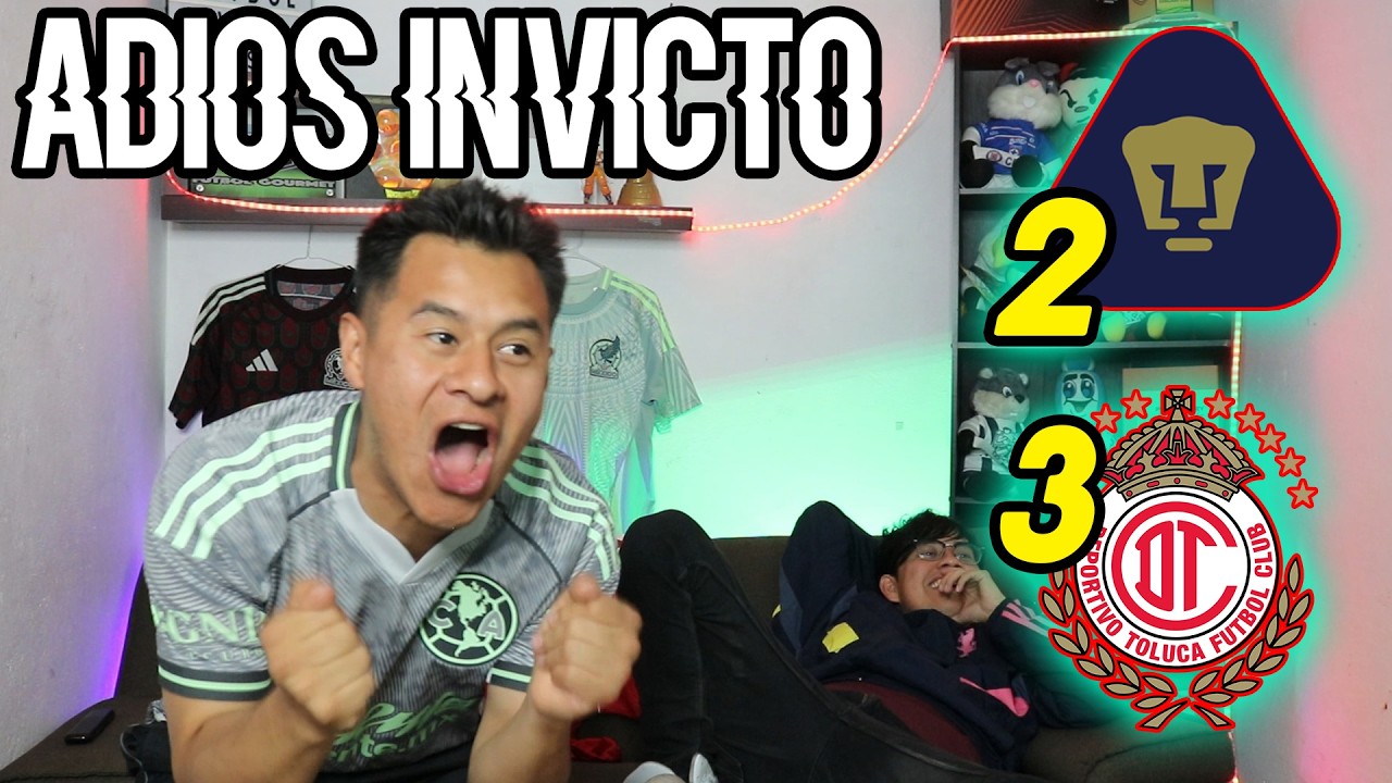 ¡REMONTADA INFERNAL! Reacciones PUMAS 2-3 TOLUCA Jornada 9 Liga Mx 🔥🔥🔥