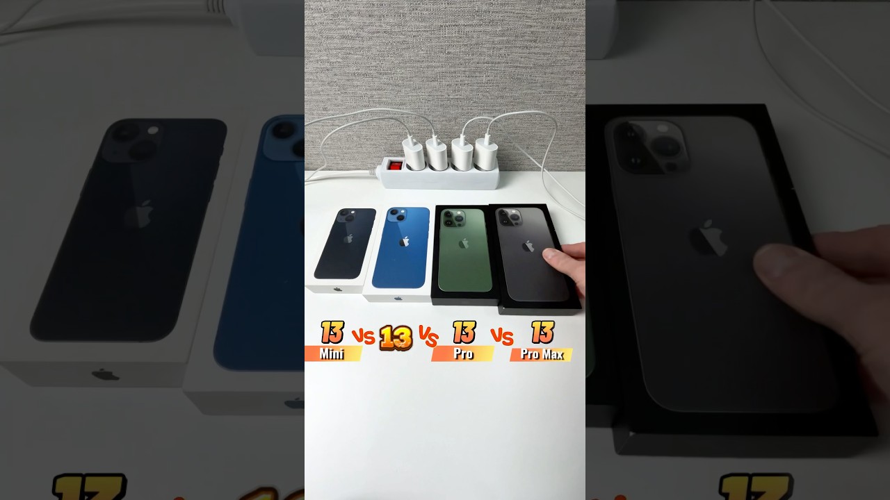 iPhone 13 Mini VS 13 VS 13 Pro VS 13 Pro Max Power On Boot Speed Test Comparision