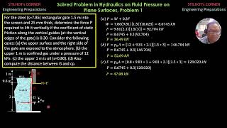 Solved Problems in HYDRAULICS Problem 1 Fluid Pressure on Plane Surfaces