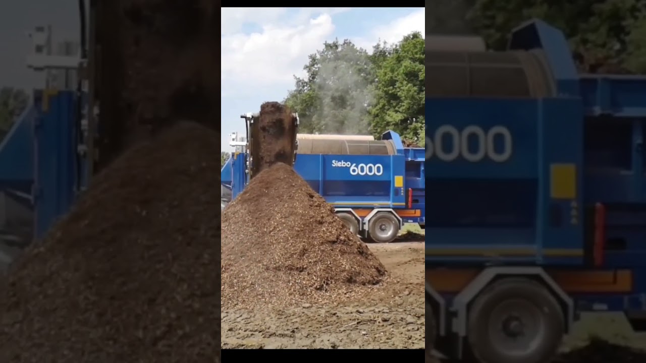 Criblage de compost avec le crible à trommel SIEBOTEC S6000 
