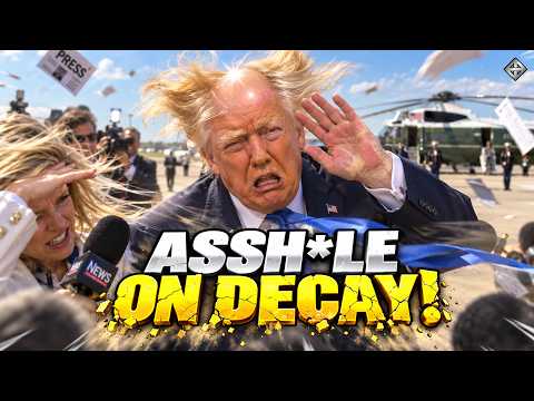 UUUGGEE Trump BALD SPOT EXPOSED! Sick RED HANDS CAKED in THICK Cover-up MAKEUP! Crew HATES him!