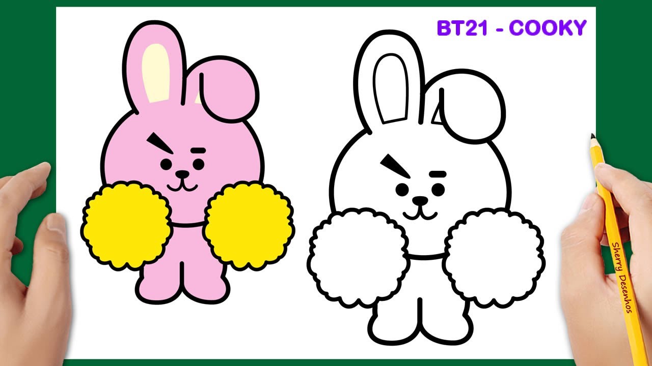 COMO DESENHAR BT21 COOKY / Jungkook BTS - YouTube