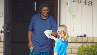 7 Year Old Pays Strangers Rent