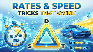 Rates & Speed Made Easy | Quantitative Reasoning Tricks, Speed Triangle & Unit Conversions