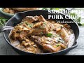 One Pan Smothered Pork Chops in Mushroom Garlic Gravy