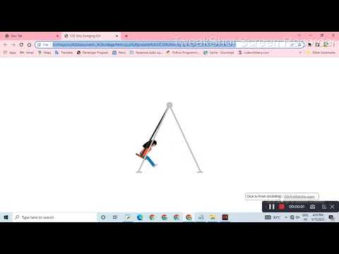 Swinging girl Animation using HTML CSS