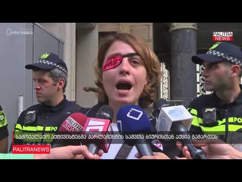 სამოქალაქო აქტივისტებმა პარლამენტის საშვთა ბიურისთან აქცია გამართეს