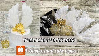Angel Feather Wing Fresh Cream Cake Shopee Haul