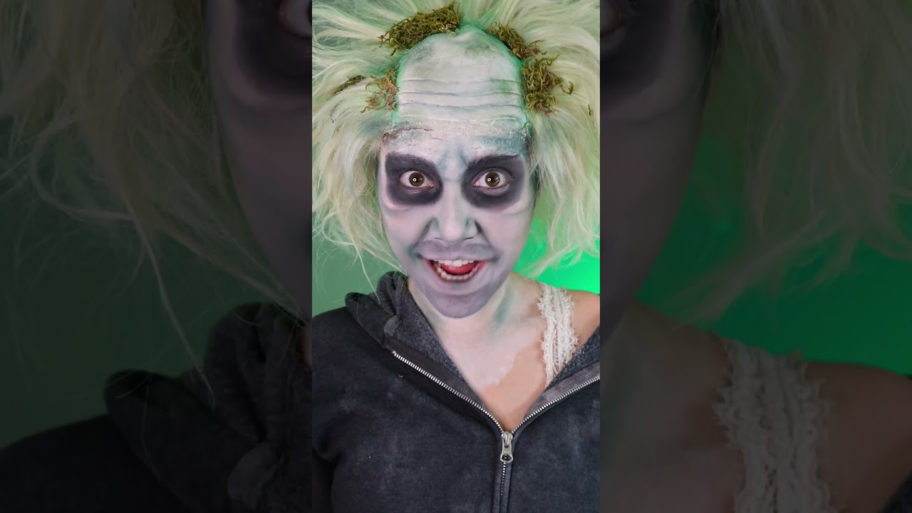 Beetlejuice Makeup Process🪲 #beetlejuicecosplay #beetlejuicemakeup #beetlejuice #makeup #sfx