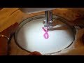 How to Embroider Breast Cancer Support Ribbon with Regular Sewing Machine - Using Free Motion Foot