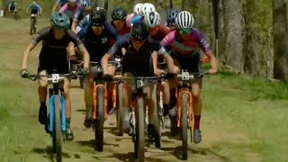 Incredible Sprint Finish In Women's Elite Short Track Race | 2022 US Pro Cup MTB