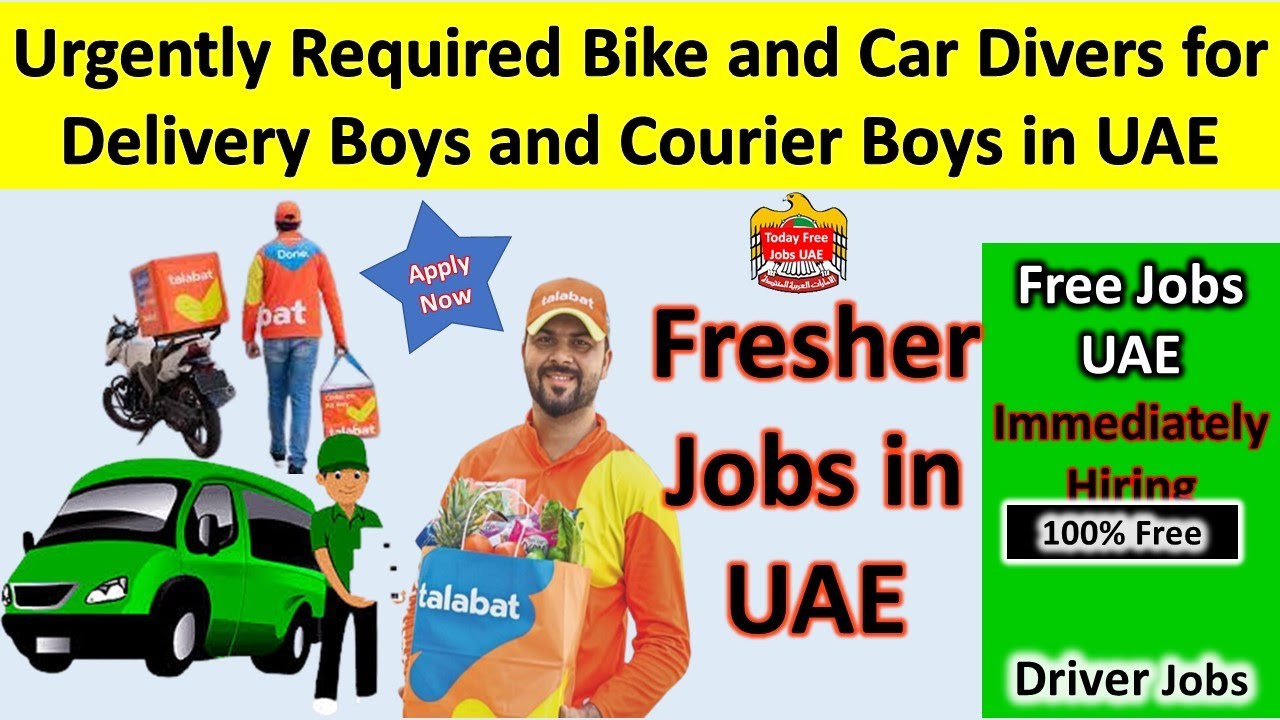 Urgently Required Bike and Car Divers for Delivery Boys, Courier Boys